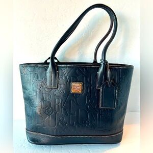 Dooney  & Bourke NWOT Navy Signature Embossed Leather Shoulder Bag
